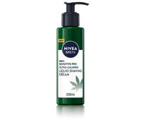 NIVEA MEN Sensitive Pro Ultra Calming Liquid Shaving Cream (200 ml), Shaving Cream Enriched with Hemp Seed Oil and Vitamin E for S