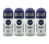 NIVEA MEN Sensitive Protect Antiperspirant Deodorant Pack of 6 (6 x 50 ml), Men's Deodorant with 0 Percent Alcohol, 48 Hour Antiperspirant f