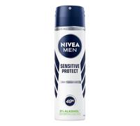 NIVEA MEN Sensitive Protect deodorant spray (150 ml), antiperspirant for sensitive skin, protects against underarm wetness for 48 hours without irritating the skin