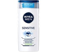 NIVEA MEN Sensitive shower gel (250 ml), mild shower gel with nourishing bamboo milk, pH skin-friendly shower for body, face and hair