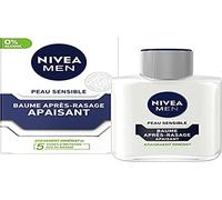 NIVEA MEN Sensitive Skin Aftershave Balm (1 x 100 ml), Aftershave Care Enriched with Chamomile & Witch Hazel, Face Care for Men 0% Alcohol for Sensitive Skin