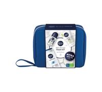 NIVEA MEN Set To Go Wash Kit Gift Set (5 Pieces), Men's Gift Set Includes Shower Gel, Face Wash, Anti-Perspirant Roll-On, Moisturising Cream and Hanging Wash Bag