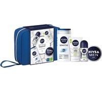 Nivea Men Set To Go Wash Kit with Shower Gel Face Wash Bag Deo Moist - Gift Set
