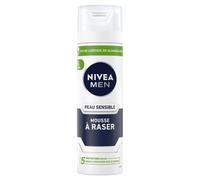 NIVEA MEN Shaving Foam for Sensitive Skin (200 ml), Shaving Cream Enriched with Chamomile and Witch Hazel, Shaving Care 0% Alcohol for Men