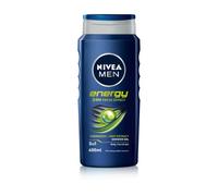 NIVEA MEN Shower Gel Energy (6 x 400ml), Energizing Body Wash with Mint Extract, All-in-1 Shower Gel for Men, Strong NIVEA Men Shower Gel with Fresh Masculine Scent