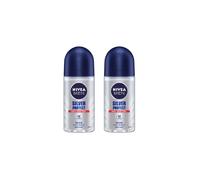 NIVEA Men Silver Protect Roll-On Deodorant 48H Odor Protection, Long-Lasting Freshness, Alcohol-Free, Quick Dry, 50ml Antiperspirant, Gentle on Skin,