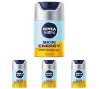 NIVEA MEN Skin Energy Refreshing Face Gel (50 ml), Invigorating Moisturiser for Men Infused with Vitamins, Men's Skin Care Essentials (Pack of 4)