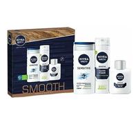 Nivea Men Smooth Shower & Shave Kit - Soothing 3 in 1 Shower gel 250ml, Shaving Foam 200ml, Post Shave Balm 100ml