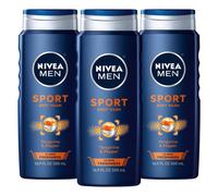 Nivea Men Sport Body Wash with Revitalizing Minerals 3 Pack of 16.9 Fl Oz Bottles