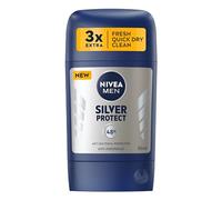 NIVEA MEN Stick Body Silver Protect Antiperspirant Deodorant for Reliable and Antibacterial Protection 48h and Smooth Application Silver Ions Containing Formula 50 ml, Pack of 2