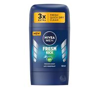 NIVEA Men Stick Fresh Kick, Pack of 2, 2 x 50 ml, 48H Protection Light Formula with Cactus Water for a Fresh Feeling Throughout the Day Refreshing Scent