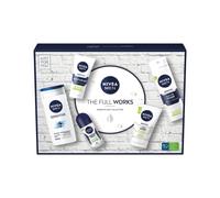 NIVEA MEN The Full Works Gift Set (5 Pieces), Men's Gift Set Includes Shower Gel, Face Wash, Moisturiser, Anti-Perspirant Roll-On, and Shaving Foam
