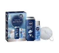 NIVEA MEN TIME TO REFRESH Skincare Gift Set, 3-Piece Collection | Hydrating Daily Care Kit, Hydrocare Moisturising Shower Gel & Hydrocare Hydrating Liquid