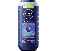 NIVEA MEN Total Relax Shower Gel, pH Neutral Shower Gel with Cedar Wood Fragrance for Men, Relaxing Formula with Lavender Oil for Body, Face and Hair (250 ml)