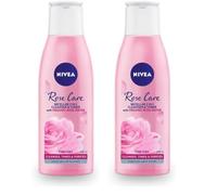 NIVEA MicellAIR 2 in 1 Rose Water Cleanser & Toner, Waterproof Makeup Remover for Thorough Cleansing (200ml) - Pack of 2