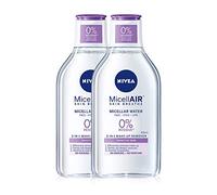 NIVEA MicellAIR Micellar Water Pack of 2 (2 x 400ml) 3in1 Sensitive Make Up Remover, Micellar Cleaning Water, Gentle Moisturiser for Women with Almond Oil