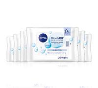NIVEA MicellAIR SKIN BREATHE Cleansing Wipes, Pack of 6 (6 x 25 Wipes), Make-Up Wipes Enriched with Vitamin E, Cleansing Face Wipes