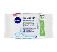 NIVEA MicellAir Skin Breathe Make-up Remover Wipes, Pack of 25, 100% Natural Fabric, MicellAIR Technology