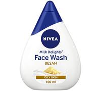 NIVEA Milk Delight Face wash For Oily, Normal, Sensitive Dry skin 100ml Pack (Fine GramFlour - oily skin)