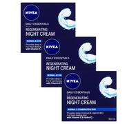 NIVEA Moisturising Night Cream (50ml), 24 Hour Overnight 50 ml (Pack of 3)