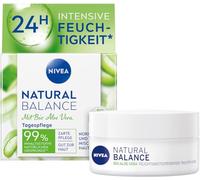 NIVEA Natural Balance Moisturising Day Cream (50 ml), Moisturising Cream with Organic Aloe Vera, Jojoba and Almond Oil, Day Cream for Normal and Combination Skin