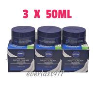 Nivea Night Cream Moisturising 24hr Moisture + Regeneration Normal Skin 3x50ml