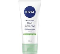 NIVEA Oil Free Moisturising Day Cream Pack of 3 (3 x 50 ml), Combination and Oily Skin Moisturiser, Mineral Infused Day Cream, Skin Care Essentials