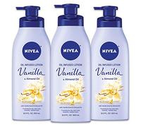 NIVEA Oil Infused Body Lotion Vanilla and Almond Oil, 16.9 Fluid Ounce (Pack of 3)