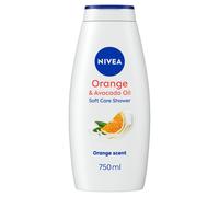 NIVEA Orange & Avocado Shower Cream (750ml), Moisturising Shower Gel with Avocado Oil, Luxurious Body Wash for Women with Vitamin C, E