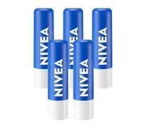 NIVEA Original Care Lip Balm Stick - Shea Butter Lips Care, 24h+ Moisturising Smooth Texture Lip Balm, Compact Chapstick for Dry, Cracked & Chapped Lips | Pack of 5