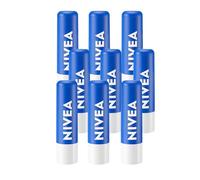 NIVEA Original Care Lip Balm Stick - Shea Butter Lips Care, 24h+ Moisturising Smooth Texture Lip Balm, Compact Chapstick for Dry, Cracked & Chapped Lips | Pack of 9