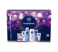 NIVEA Pampering Moments Of Joy Gift Set (6 Products) - Women's Gift Set - Includes Shower Cream, Body Lotion, Lip Balm, Hand Lotion, Moisturising Cream and SPF 15 Day Cream