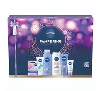 NIVEA Pampering Moments Of Joy Gift Set (6 Products) - Women's Gift Set - Includes Shower Cream, Body Lotion, Lip Balm, Hand Lotion, Moisturising Cream and SPF 15 Day Cream