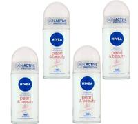 Nivea Pearl & Beauty 48hr Roll-On Deodorant For Women 50ml (Set Of 4)