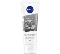 NIVEA Peel-Off Urban Skin Detox Mask Pack of 6 (6 x 75 ml) Detoxifying Face Mask with Black Rice and Green Tea Extract Pore-Refining Face Care