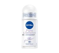 NIVEA Pure & Sensitive Roll-On Deodorant (50 ml), Deodorant with 48 Hour Antiperspirant Protection for Sensitive Skin, Nourishing Deodorant without Burning, Redness and Irritation