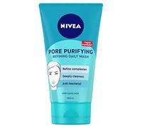 NIVEA PURIFY PORES Daily Wash Scrub (150 ml), Purifying Face Scrub, Facial Scrub Prevents Blackheads, Exfoliating Scrub with Natural Magnolia Extract and Lactic Acid