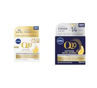 NIVEA Q10 60+ Anti-Wrinkle Day & Night Cream Duo 50ml Each | Extra Nourishing | Reduces Wrinkles | Anti-Ageing Face Moisturiser | SPF15 UV Protection | Hydrating for Mature Skin | Reduces Fine Lines