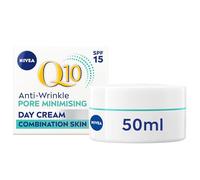 NIVEA Q10 Anti-Wrinkle Pore Minimising Extra Light Day Cream SPF15 (50ml), Anti-Wrinkle Moisturiser with Light Texture, Pore Minimising Cream with UVA/UVB Protection