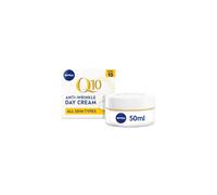 NIVEA Q10 Anti-Wrinkle Power Firming Day Cream SPF 15 (50ml), Anti-Wrinkle Face Cream with Skin Identical Q10 and Creatine, Face Cream for Wrinkles
