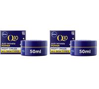 NIVEA Q10 Anti-Wrinkle Power Revitalising Night 50 ml (Pack of 2), white