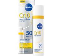 NIVEA Q10 AntiWrinkle Expert Daily UV Face Fluid SPF 50 40ml, AntiAgeing Crea...