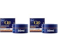 NIVEA Q10 Energy Recharging Face Night Cream (50ml), Energising Night Cream for Women, Hydrating Night Face Cream, Recharging Face Cream with Vitamin C and Q10 (Pack of 2)