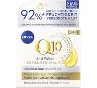 NIVEA Q10 Face Cream with SPF 15, Firming Face Care with Q10, Organic Argan Oil and Squalane, Day Cream for Very Dry Skin, Q10 Anti-Wrinkle Extra Rich Rich Day Cream (50 ml)