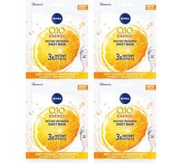 NIVEA Q10 Instant Recharge + Energy Sheet Mask Brightening (Pack Of 4)