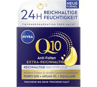 NIVEA Q10 Night Cream, Firming Face Care with Q10, Organic Argan Oil and Squalane, Face Cream for Very Dry Skin, Q10 Anti-Wrinkle Extra Rich Night Cream (50 ml)