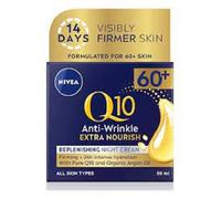 NIVEA Q10 Power 60+ Anti-Wrinkle Night Cream Moisturiser 50ml