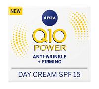 NIVEA Q10 Power Anti-Wrinkle + Firming Age Spot Day Cream SPF15 Pack of 3 (3 x 50ml), Anti Ageing Cream + Creatine & Q10, Moisturiser for Women, Wrinkle Reducing Cream