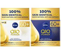 Nivea Q10 Power Anti-Wrinkle & Replenishing Day Cream Spf15 and Night Cream for mature skin 60+ 50ml