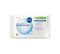 NIVEA 3in1 Refreshing Cleansing Wipes Normal Skin and Combination Skin (25 sheets), Plant-Based Makeup Remover, Gentle Yet Effective Makeup Removal